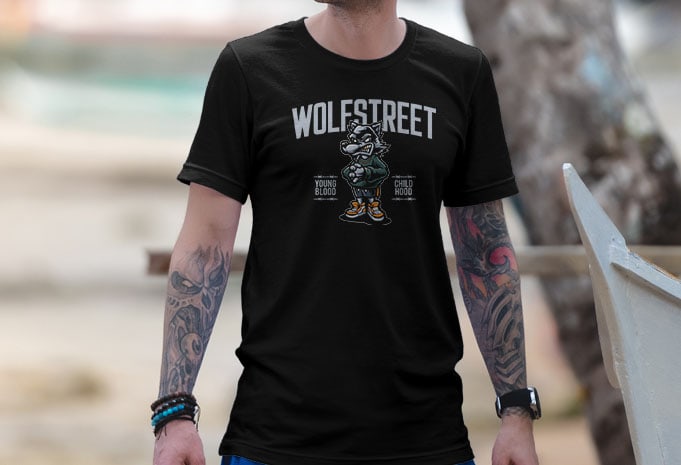Wolf Street Tshirt Design