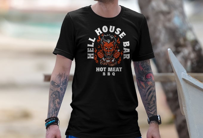 Devil Steak House Tshirt Design