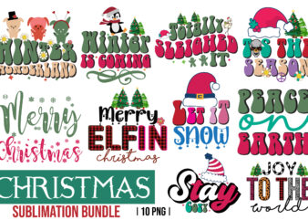 Christmas Sublimation Bundle t shirt vector file