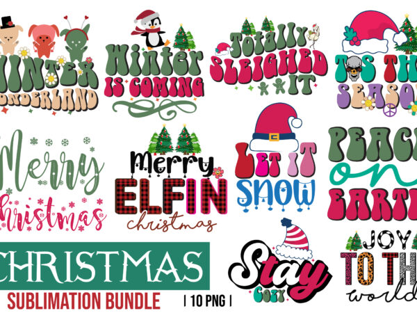 Christmas sublimation bundle t shirt vector file