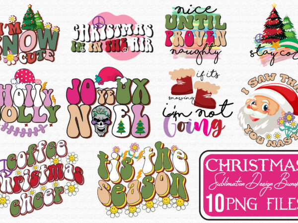 Christmas sublimation bundle t shirt vector file