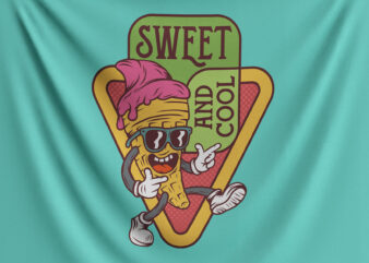 Sweet And Cool t shirt template vector