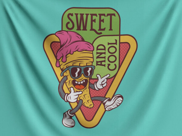 Sweet and cool t shirt template vector