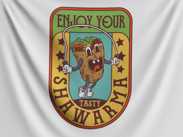 Enjoy your tasty shawarma vector clipart