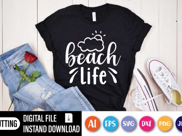 Beach life t shirt template