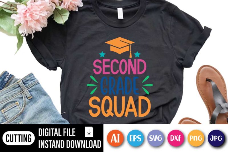 Second Grade Squad, Second Grade Squad Shirt, Second Grade Crew Shirt, 2nd Grade Squad, Teacher Shirt, 2nd Grade Gift, School Tee, Team 2nd Grade