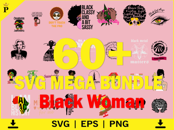 Black woman svg bundle, afro woman svg bundle, afro queen svg, afro lady svg, afro girl svg, african american svg, black woman, svg files for cricut, afro tshirt designs
