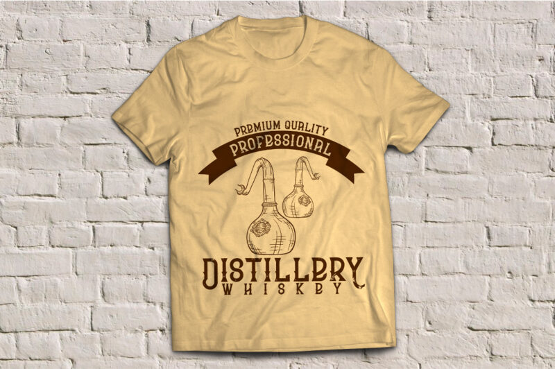 Professional spirit distillery, t-shirt design