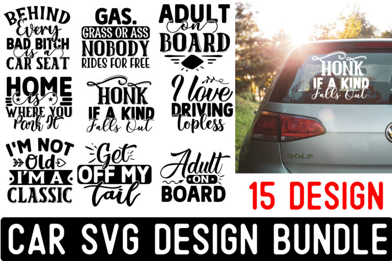 Car Stickers SVG Design Bundle