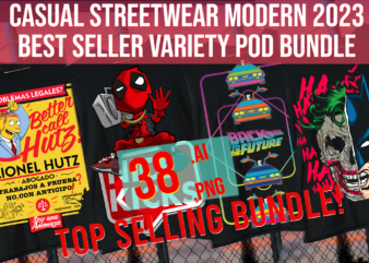 Casual Streetwear Modern 2023 Best Seller Variety POD Bundle Fan Art Exclusive