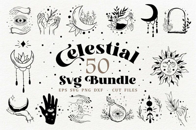 Clipart SVG Mega Bundle, Black and White Clipart, Silhouettes Clipart SVG