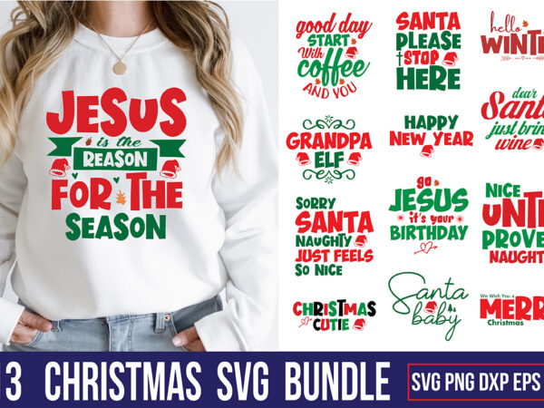 Christmas svg bundle t shirt vector file