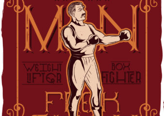 An athlete with boxing gloves t shirt vector