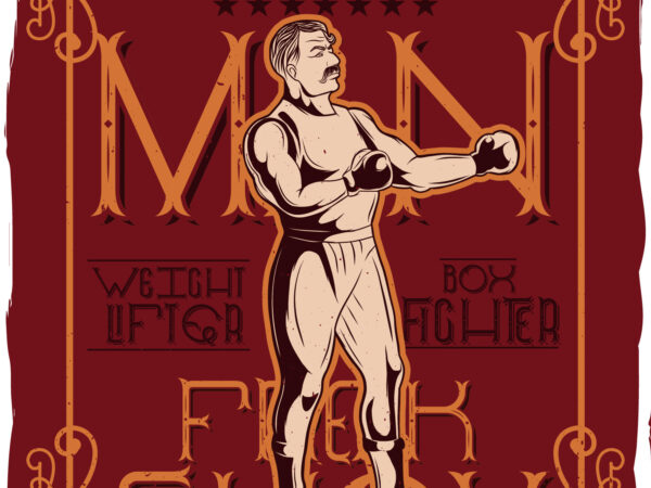 An athlete with boxing gloves t shirt vector