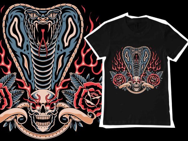 King cobra t-shirt design