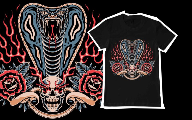 King cobra t-shirt design