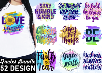 Inspirational Quotes T shirt Designs Bundle