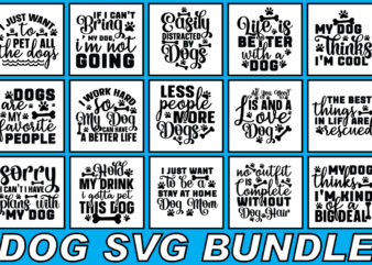 Dog SVG Bundle t shirt vector illustration