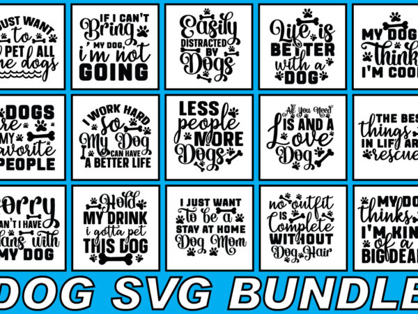 Dog svg bundle t shirt vector illustration