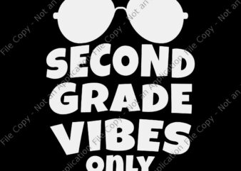 2nd Grade Vibes Only Sunglasses 1st Day of School Svg, Second Grade Vibes Only Svg, Back To School Svg, School Svg, Teacher Svg