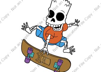 The Simpsons Treehouse Of Horror Halloween Bart Skeleton Svg, Simpsons Skeleton Skateboard Svg, Skeleton Skateboard Svg, Skeleton Svg, Halloween Svg