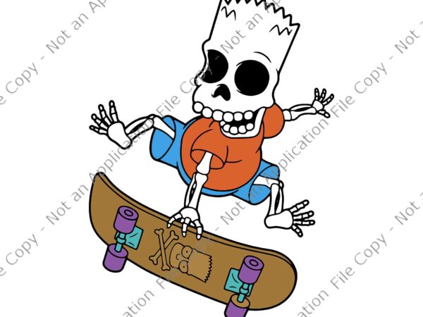 The simpsons treehouse of horror halloween bart skeleton svg, simpsons skeleton skateboard svg, skeleton skateboard svg, skeleton svg, halloween svg t shirt designs for sale
