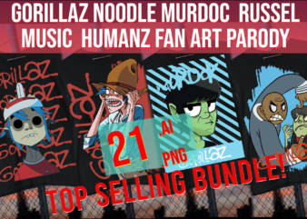 Gorillaz Noodle Murdoc Russel Music Humanz Fan Art Parody