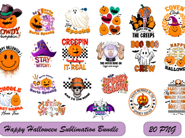 Halloween sublimation bundle tshirt design