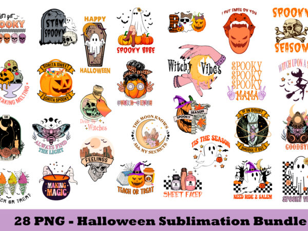 28 png – halloween sublimation bundle tshirt design