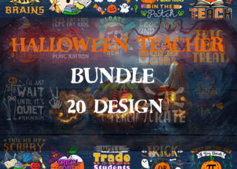 Halloween Teacher Bundle SVG, Teacher SVG, Trick Or Teach SVG, Boo Books SVG graphic t shirt
