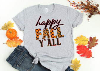 Happy fall y’ all Sublimation graphic t shirt