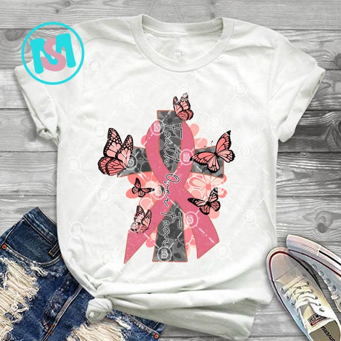 Breast cancer bundle png In October Stronger than fuck cancer Warrior Survivor Awareness Sunflower Rainbow pink ribbon sublimation download