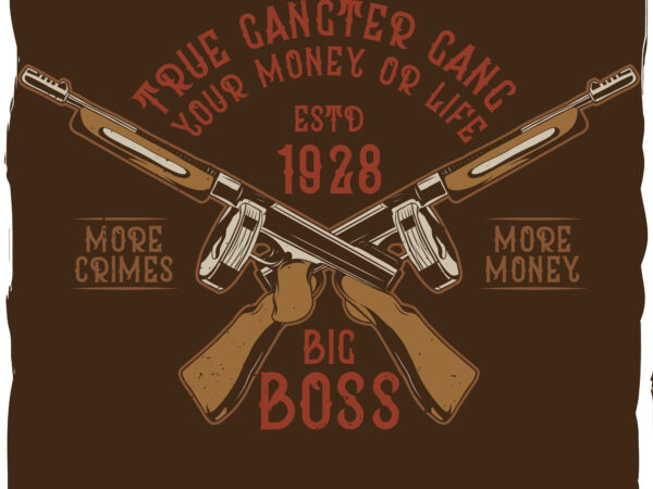 Two guns and a phrase, t-shirt design