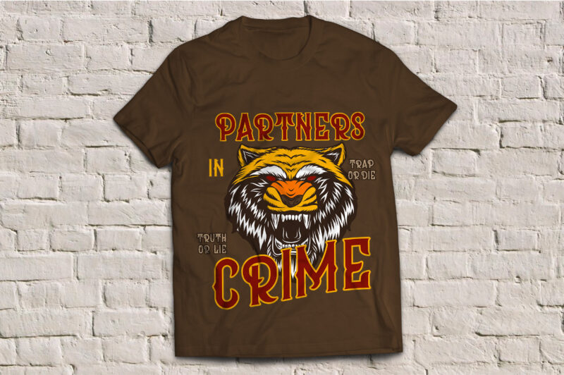A tiger gangster, t-shirt design