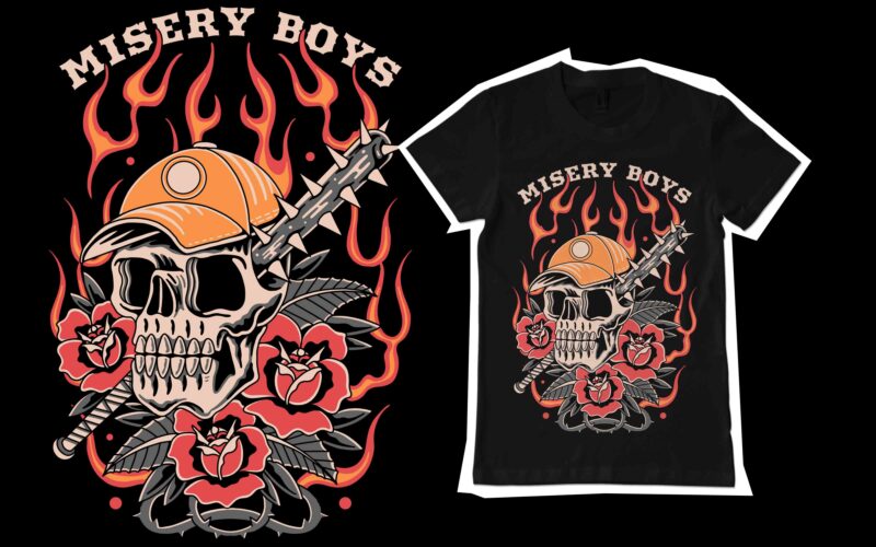 Misery boys t-shirt design