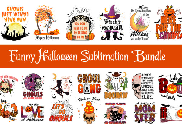 Funny halloween sublimation bundle tshirt design