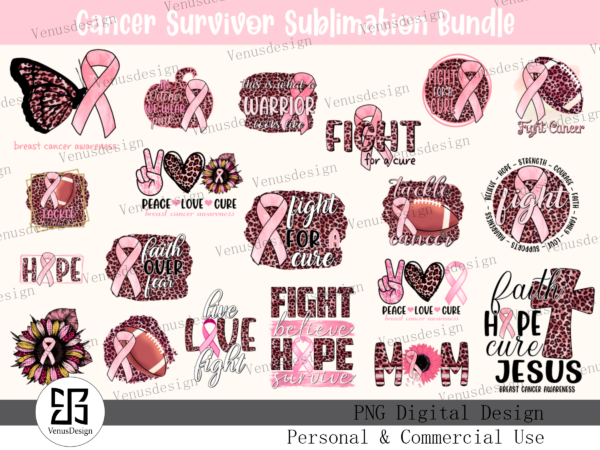 Retro breast cancer sublimation bundle tshirt design