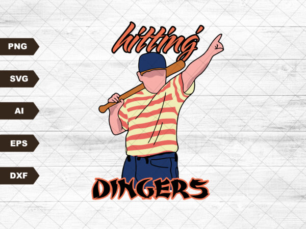 Hittin dingers digital files, baseball svg, baseball design | sublimation designs, digital downloads