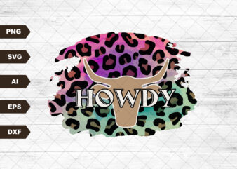 Howdy Western Cow SVG Sublimation Design, Western SVG, Texas SVG, Cowboy SVG, Country SVG, Cowgirl SVG, Farm SVG, Rodeo SVG, Coffee Mug SVG