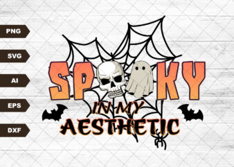 Halloween SVG Sublimation Spooky Aesthetic Shirt Design