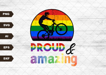 Proud and Amazing LGBT svg, png, jpg, Pride Month 2022 svg, Gay Pride svg, LGBTQ clipart, Pride Rainbow files, Gay Pride month