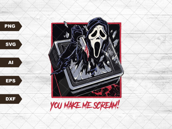 Scream horror movie halloween svg retro vintage popular best seller svg sublimation design instant digital download tshirt transparent