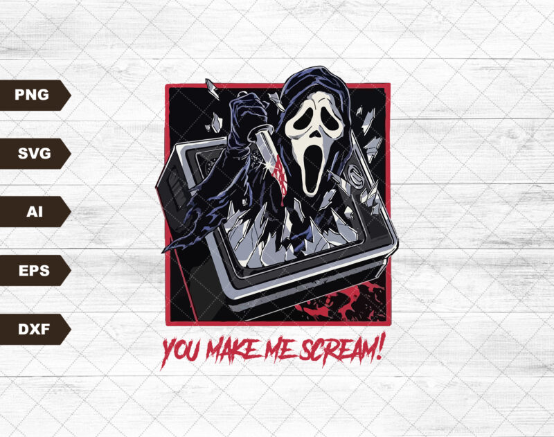 Scream horror movie Halloween SVG retro vintage popular best seller Svg sublimation design instant digital download Tshirt transparent