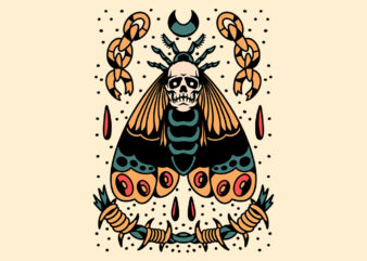 moth tattoo flash