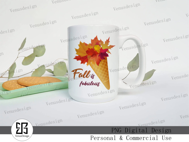 Fall Is Fabulous Ice-cream Sublimation Tshirt Design