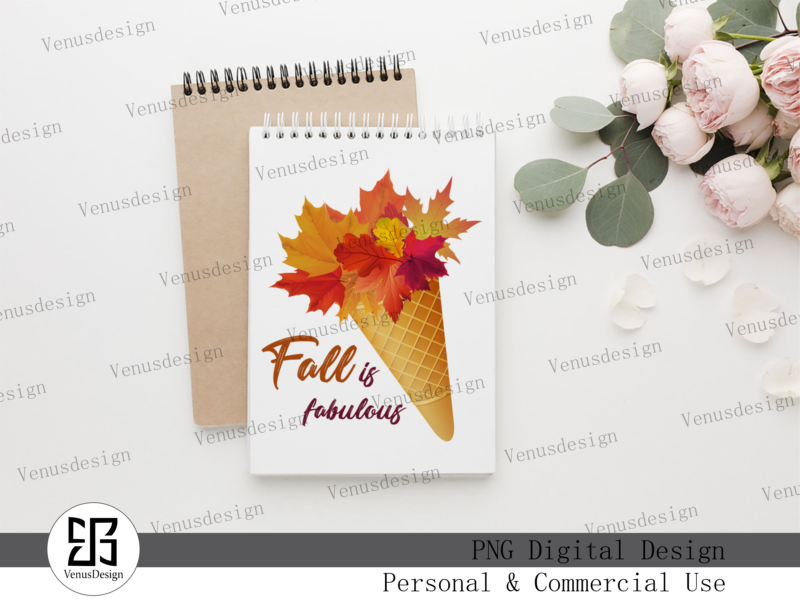 Fall Is Fabulous Ice-cream Sublimation Tshirt Design