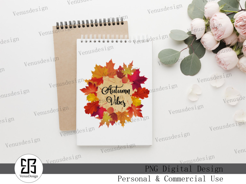 Autumn Vibes Letter Sublimation, Tshirt Design