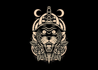 panther dagger t shirt illustration