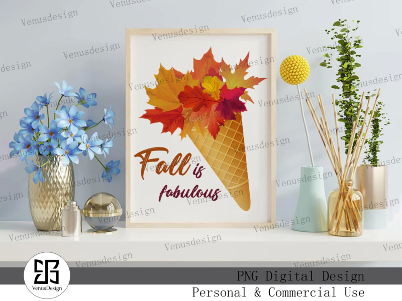 Fall Is Fabulous Ice-cream Sublimation Tshirt Design