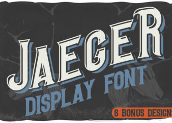 Jaeger font vector clipart